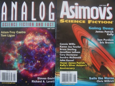 Jeg leser, i tillegg til gode romaner, pulp fiction blader som Analog og Asimov science fiction.